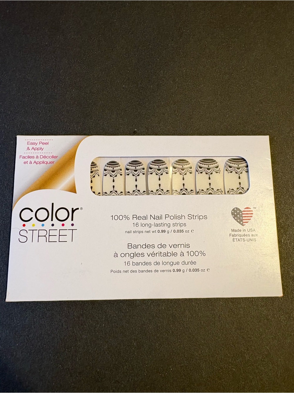 Color Street overlay Black 'Henna Harmony' Nail Polish Strips